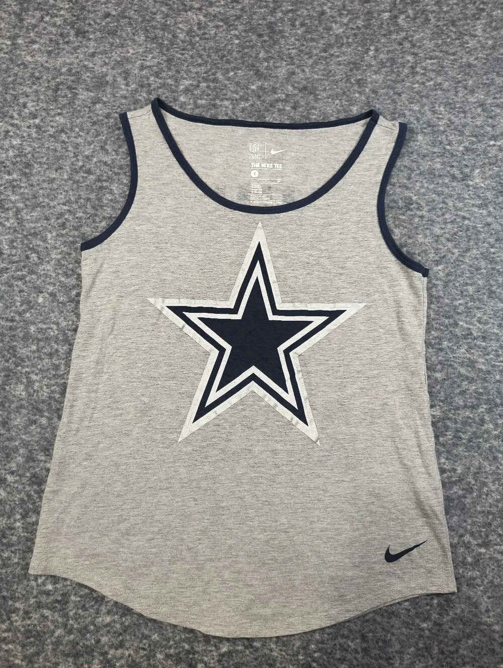 Nike Dallas Cowboys tank top, gray, women's small